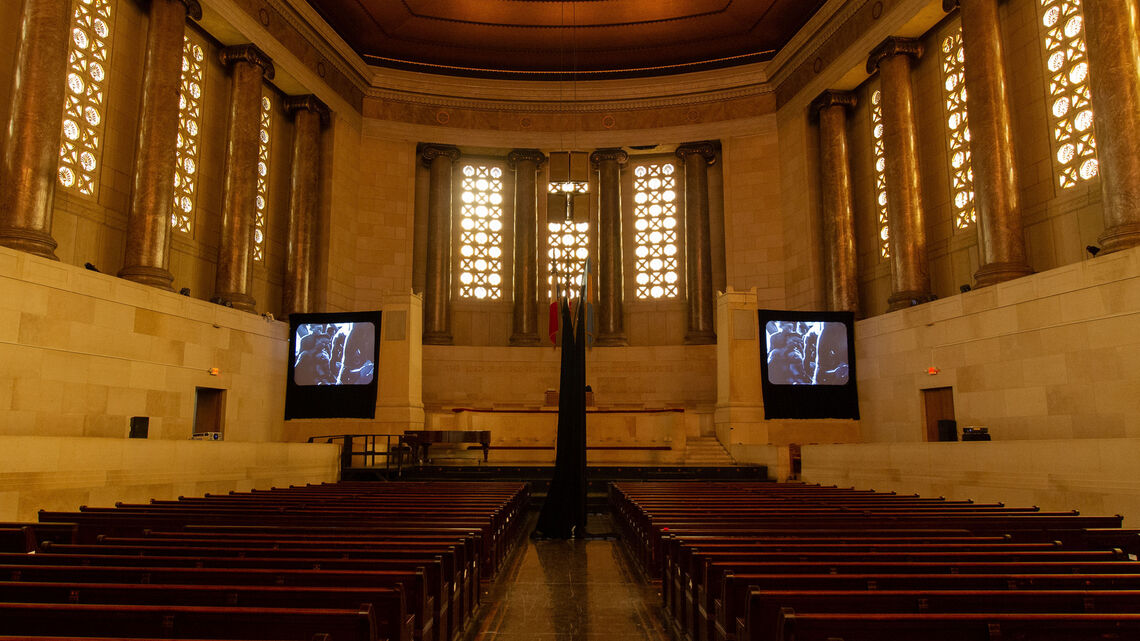 image of an empty church