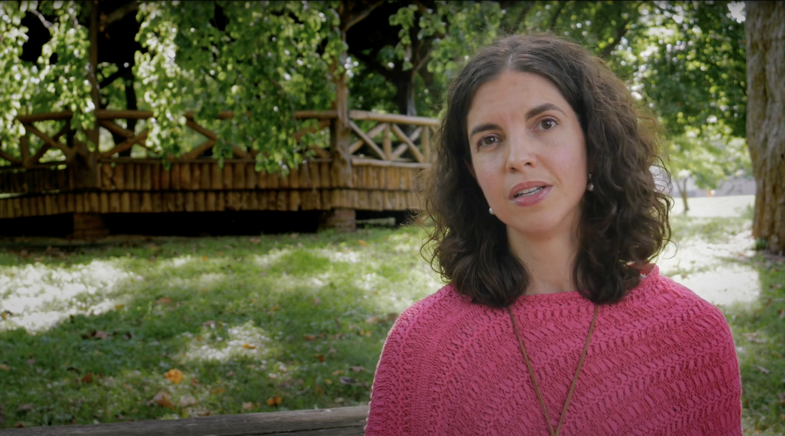 picture of woman with greenery in the background for 100 People Listening: How Listening Can Be Healing project